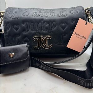 Juicy Couture Black Crossbody with Gold Logo NWT